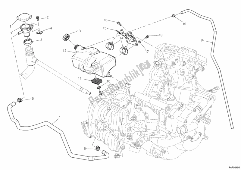 Toutes les pièces pour le Réservoir, Réservoir D'eau du Ducati Diavel Thailand 1200 2014